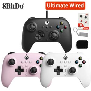 Gamepads 8bitddo Ultimate Wired Controller Retro Tasarım Xbox Windows için 10/11 Özel uzaktan kol ile titreşimi ayarlayabilir veya kapatabilir