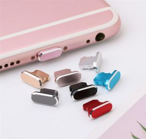 Buntes Metall -Anti -Staub -Ladegerät Dock Plug Stopper Cap Cover für iPhone 11 Pro Max x XR 8 7 plus Handyzubehör1228197