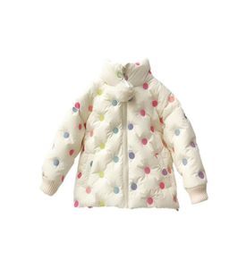 Chen MA039S иностранный стиль замороженная детская зимняя одежда Rainbow Dot Short Down Down Jacket 2019 Новая девочка Baby Middle Long Hoats C3900987