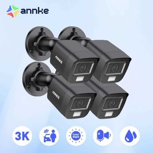 IP Kameralar Annke 3K 5MP Çift Light Ses Sabit Mermi Kamerası 2.8mm Lens CCTV Video Gözetleme Kamerası Yerleşik Mic Gözetim Kamerası 240413