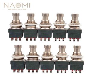 Naomi 10 PCS 9 Pin 3PDT Gitar Efektleri Pedal Kutusu Stomp Ayak Metal Anahtarı Gerçek Bypass Gitar Parçaları Aksesuarları Yeni Set8898919