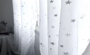 Oturma Odası için Beyaz Parlak Şerit Yıldız Tül Tül Perde Modren Allmatch İpliği Pencere Drapes ile Yatak Odası Ev Dekoru8997049