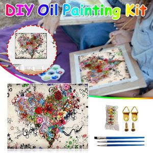 Pencere Çıkartmaları DIY Yağlı Boya 16 x 20 inç Fırçalar ve Pigment (Çerçevesiz) Boya Tuval#30 numaralı sanat resimleri ile boya