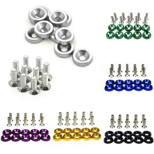 2024 2024 10 pcs Araç Modifiye Hex Taşıyıcılar Çamurluk Yıkayıcı Tampon Motor İçbükey Vidaları Alüminyum JDM Çamurluk Yıkacıları ve M6 Cıvatası Honda için