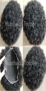 Brezilyalı bakire insan saçı değiştirme 4mm afro tam dantel toupee 1b gri erkek saç parçaları Siyah erkekler için hızlı ekspres teslimat 8785924