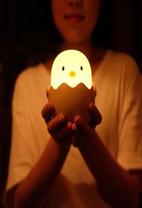 Silikon Yumurta Gecesi Işık Dokunmatik Sensör Ayarlanabilir Bebek Gece Işık USB Şarj Sevimli Dekorasyon Masa Lambası Çocuklar İçin Bebek Hediyesi6092505