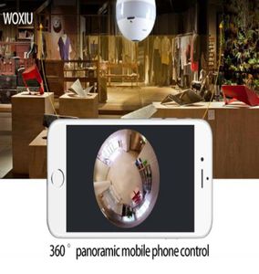 Woxiu kamera panoramik ampul wifi ışık gizli güvenlik ip balık gözü 360 derece 1080p doğum günü partisi dekorasyonu Valen8021359