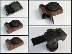 Çantalar dijital kamera PU deri kasa alt açma sürümü Koruyucu yarım gövde kapak tabanı Canon EOSRP RP EOS RP Kılıf Kılıfları