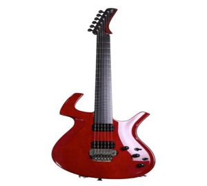 Китайская гитара муха прозрачная вишневая красная электрогитара Floyd Rose Tremolo Tailpie6004454