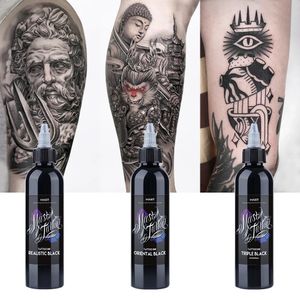 Yüksek kaliteli profesyonel dövme mürekkepleri vücut sanatı için güvenli siyah pigment sanatçısı mürekkep 240408