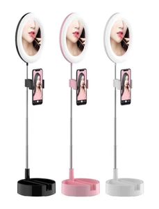 Cep Telefonu G3 LED Halka Işık 10W 6 inç Selfie Halka Ayna Lambası Katlama Masaüstü Pographict Aydınlatma Tripod Moblie Telefon Kelepçesi ST6916524