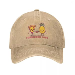 Top Caps Yasak Aşk Ananas Pizza Kovboy Şapka Cap Erkek Askeri Taktik Beyefendi Erkek Kadınlar