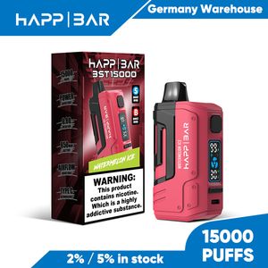 Электронная сигарета 15000 Puffs Bar Onsosable Vape Pen Good Fruit Fround Aliked Регулируемая мощность Выходная мощность Высококачественная новая конструкция 15K Puff E-сигар