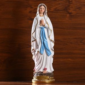 12 inç Katolik Kutsal Ana Mary Statue Master Süsler Dini Ev Dekorasyon El Sanatları için Reçine Figürinler Hediyeler 240409