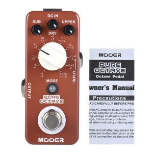 Gitar mooer efekt pedal müzik aletleri moc1 saf oktav efektleri pedal efekti oktav pedal gitar parçaları için elektro gitar pedalları için