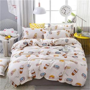 Set di biancheria da letto di qualità Cola hamburger pattern comodo set di famiglia COPERCHIO PUCCHI PERCHE FLOOWCASE all'ingrosso