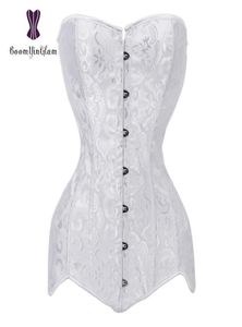 Beyaz Gelin Korset Aşırı Korse Seksi Tam Vücut Şakacı Xs - 6xl Spiral Çelik Kemik Uzun Gövde Shapewear CorSET 942 Y11190236360585