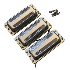 3 PCS Humbucker Elektro Gitar Pikap Pirinç Kapaklı Humbucker Elektro Gitar Pikapları Rickenbacker Gitar Değiştirme için 6 String Chrome