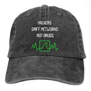 Шаровые шапки регулируют сплошные цвета бейсболки хакеры хакеры Sniff Networks Cyber Seange Fun Washed Cotton Linux Программа спортивной женщины