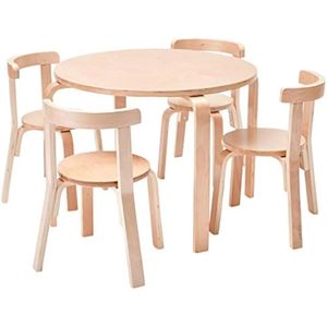 Doğal Çocuk Masa ve Sandalye Seti 5PECEFREIGHT BEDAVA ÇOCUK MOBİLYA 240410