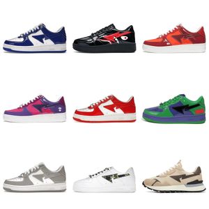 STASK8 Дизайнер STA Casual Shoes SK8 Low Men Women Women Lode Leather Black White ABC Camo Camouflage Skateboarding Trainers Trainers Outdoor Shark US4-11