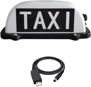 Taksi işaret ışığı kare, araba çatısı, şarj edilebilir taksi ışıkları, kapalı su geçirmez taksi aydınlatması manyetik