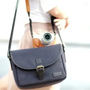 Çanta Retro Po Kamera Kılıfı Kadınlar İçin Crossbody Çantalar Tuval Tek Omuz Messenger Küçük Kare Kutu