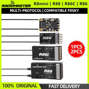 Dronlar Radiomaster V2 Alıcı R8MINI R88 R86C R86 V2.0 6CH/8CH 2.4GHz Rx Reseptör SBUS RSSI FRSKY D8 D16 TX16S SE RC FPV Dronlar