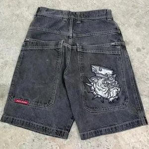 Shorts masculinos retro harajuku padrão gótico para homens impressos roupas de rua y2k calças casuais