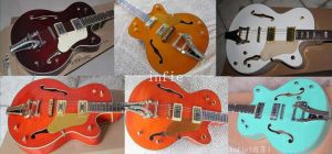 Gitar Ücretsiz Nakliye Toptan Gitar Özel Mağazası Klasik Jazz Hollow By Bigbys Orange Ele Guitar Stock