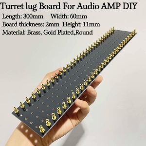 Kablolar 1pc 60 Gönderi Etiket Strip Teret Lug Board Siyah Sarı Yeşil Yuvarlak Altın HIFI Vintage Ses Gitar Amp DIY 300*60*2mm için