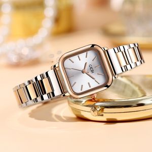 Women Watches Watch Box Armbanduhren hochwertige Edelstahl -Quarz -Uhr -Mode -Fashion Casual Square Roman Scale Designer Watch Women Women