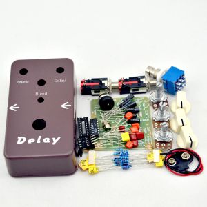 Kablolar DIY Gecikme Gitar Etkileri Pedal Kitleri 1590B ve ICPT2399, TL072CP Pedal Kitleri