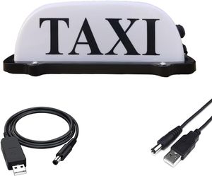 USB -заряжаемая батарея такси для такси, знак такси на крыше с магнитным водонепроницаемым такси кабины крыши, светодиодный светодиод куполок с запечатанным базой