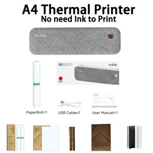 Impressoras Peripage A4 Impressora Térmica Contínua Impressora sem necessidade de tinta ou toner Sem fio