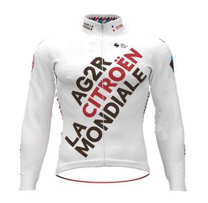 Зимний флис Thermal Only Cycling Jackets Одежда Длинная Джерси Ropa Ciclismo 2021 Ag2r Pro Sizexs4xl6635005