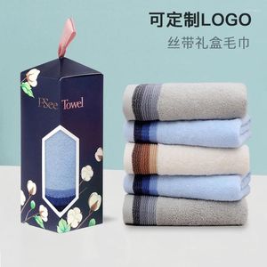 Havlu Fabrikası Toptan Bambu Fiber Antibakteriyel Yumuşak Yüz Yüz Yıkama Hediye Kutusu İşlemeli Logo