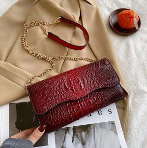 toptan zincir çantası Avrupa modası timsahları anne değişim debriyaj çantaları sokak trend kabartmalı deri çanta timsah moda çanta 2 stiller 6 renk