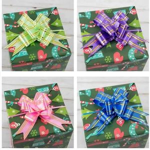 Parti Dekorasyonu 10 PCS Orta Boyut Çekme Çiçek Yay Knot Hediye Şeritler Doğum Günü Noel için