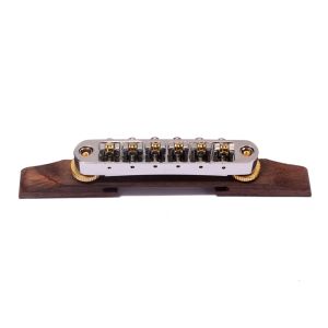 Gitar 1pc Gitar Köprüsü Roller Saddles ile Gül Ağacı Müzik Enstrüman Aksesuarları Caz Gitar Arşı