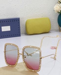 2021 Женщины Мужчины высококачественные солнцезащитные очки Золотая металлическая рама розовая фиолетовая градиентная линзы доступны с Box9188369