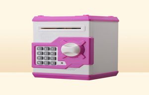 Электронный пигги -банк безопасные коробки для детей для детей цифровые монеты.