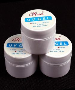 Ganz 3 Stücke 3 Farbe klar weiß rosa Nagelkunst Primer Basis UV -Gel -Deckmantel Builder Tipps Decor5061065