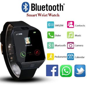 Saatler DZ09 Kameralı Bluetooth Uyumlu Bilek Desteği ile Erkekler/Kadınlar İçin Dijital Electron Akıllı Saat Sim Kart Akıllı Swatch Android iOS