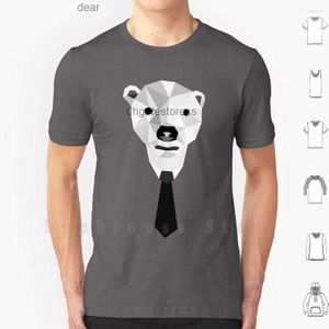 Мужские рубашки полярные деловые рубашка DIY хлопок Большой размер 6xl Bear Geometric Man Office Office Creative Tie Tab