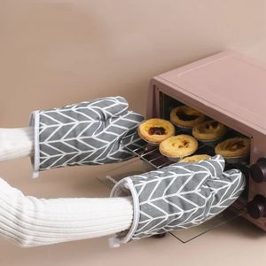 2PCs Cozinha Potholders Pad e fogão luvas de forno Conjunto de luva