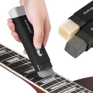 Kablolar Gitar Dizeleri Temizleyici Silgi Fırça Kafa Dizesinde Yağlamacılarla Hızlı Çift Kafa Pas Çıkarıcı FRET Care Temizleme Aracı