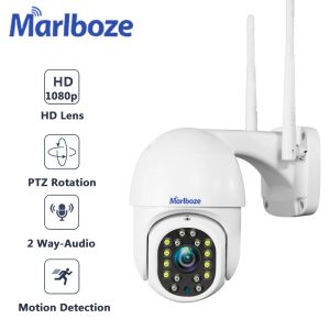 System Marlboze1080p Outdoor Wi -Fi Ptz IP -камера 2MP Speed Dome IP -камера Внешняя безопасность.