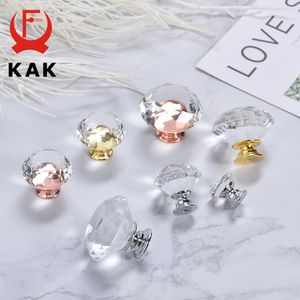 Kak 10pieces Crystal Elmas Dolap Düğmeleri ve Kulplar 30mm Altın Mutfak Dolap Kapısı Çekiyor Dresser Mobilya Tutucu Donanım 240415