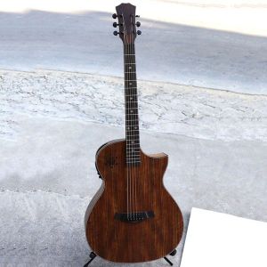 Gitar 6 String Elektrikli Ekran Yetişkinler için Gitar 40 İnç Ahşap Folk Akustik Gitar Yeni Başlayan Klasik Profesyonel Guitare Müzik HX50JT